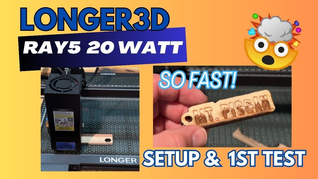 Лазер длиннее, режет быстрее! Первый тест брелока-брелока Longer Ray5 20W Lightburn