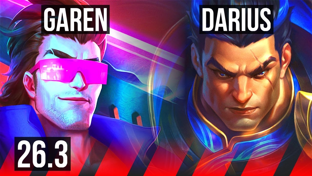 GAREN vs DARIUS (TOP) | Perfect KDA: 11/0/1 | EUW Master | 26.3