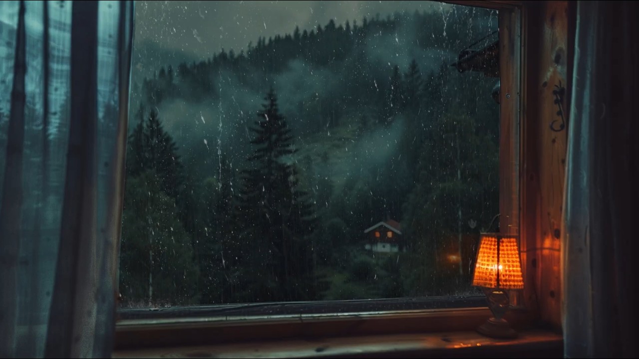 Quiet Rain on the Window 🌧️ Natural Rain Sounds for Deep Sleep & Relaxation