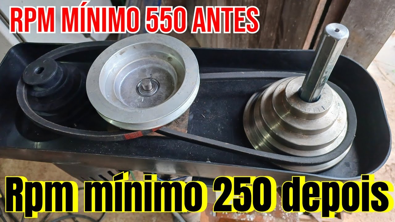 como instalar a polia intermediaria da furadeira de bancada