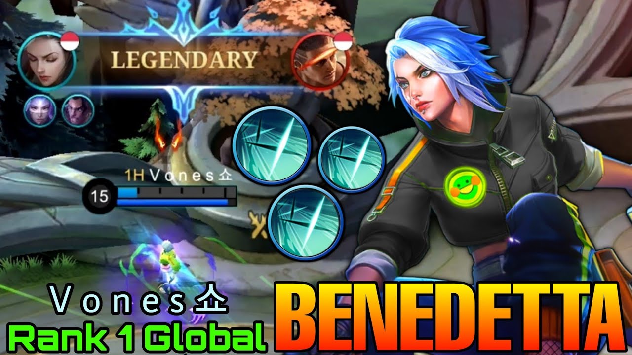 Legendary Benedetta HyperCarry! - Top 1 Global Benedetta by V o n e s 쇼 - Mobile Legends