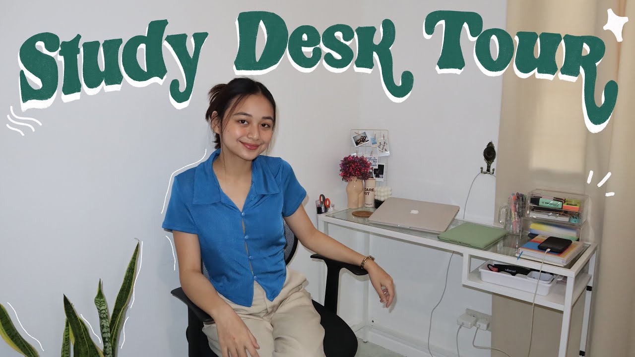 STUDY DESK TOUR (simple & organized ft. affordable decor)