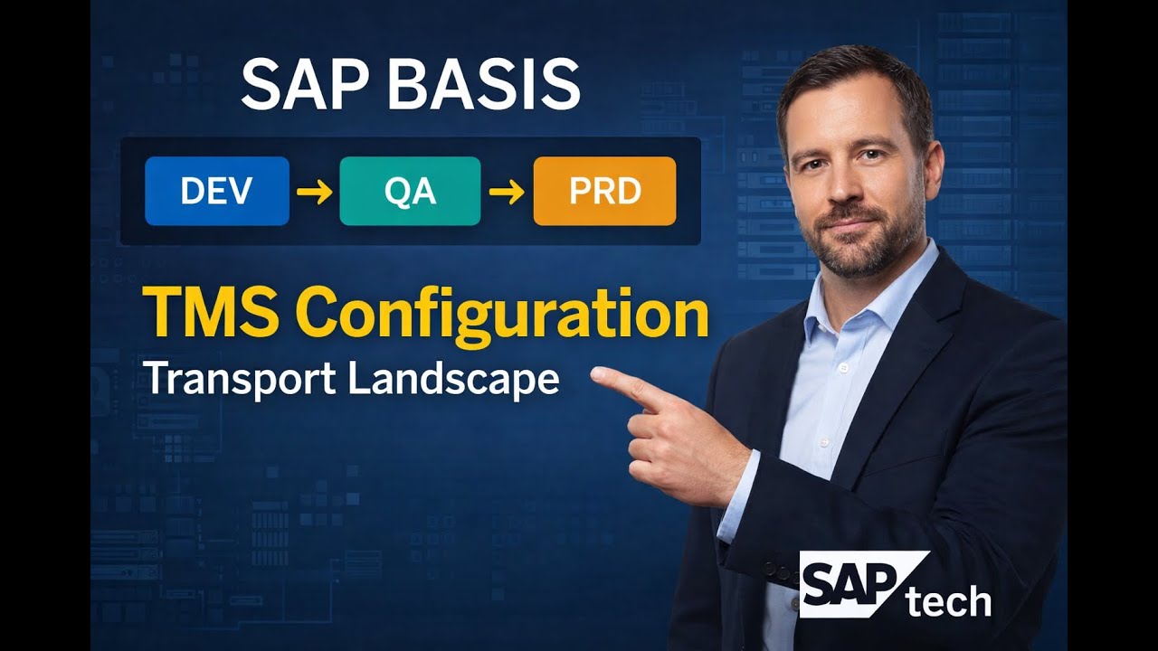SAP Basis: Transport Management System (TMS) Configuration | Landscape, Domain, Routes & STMS