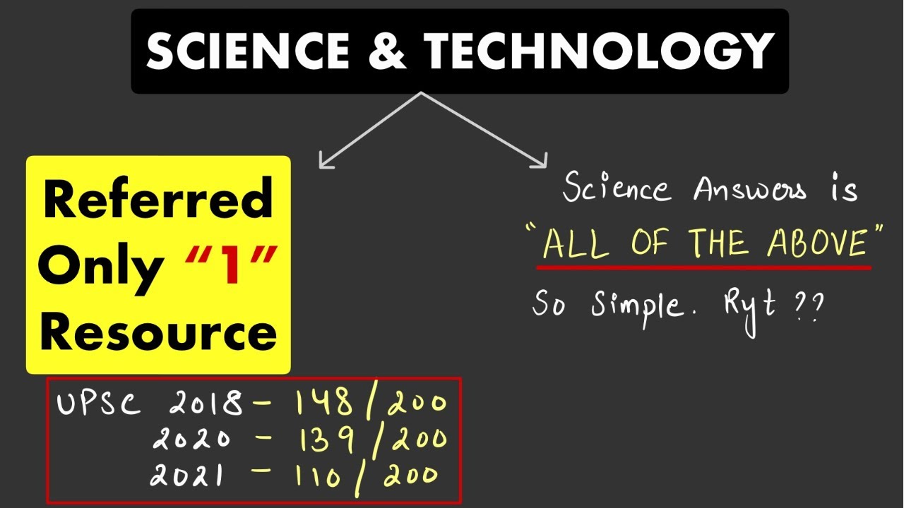 I Refer **Only 1** Resource To Clear UPSC Science & Technology ||