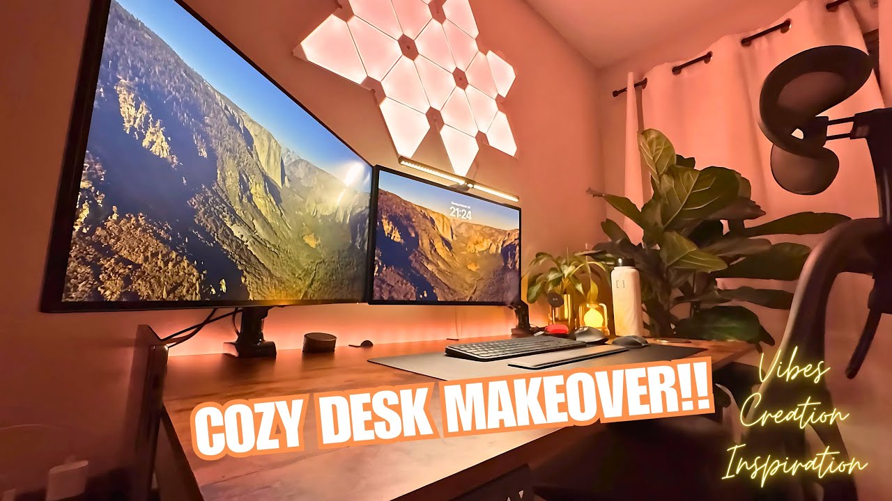 Cozy Desk Setup Makeover | Aesthetic Workspace Transformation for Creativity & Productivity