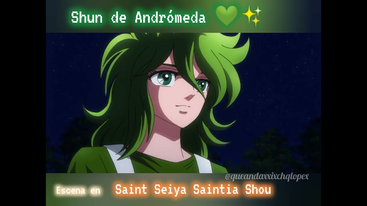 Escena de Shun de Andr&oacute;meda en Saintia Shou Saint Seiya (IA voz)