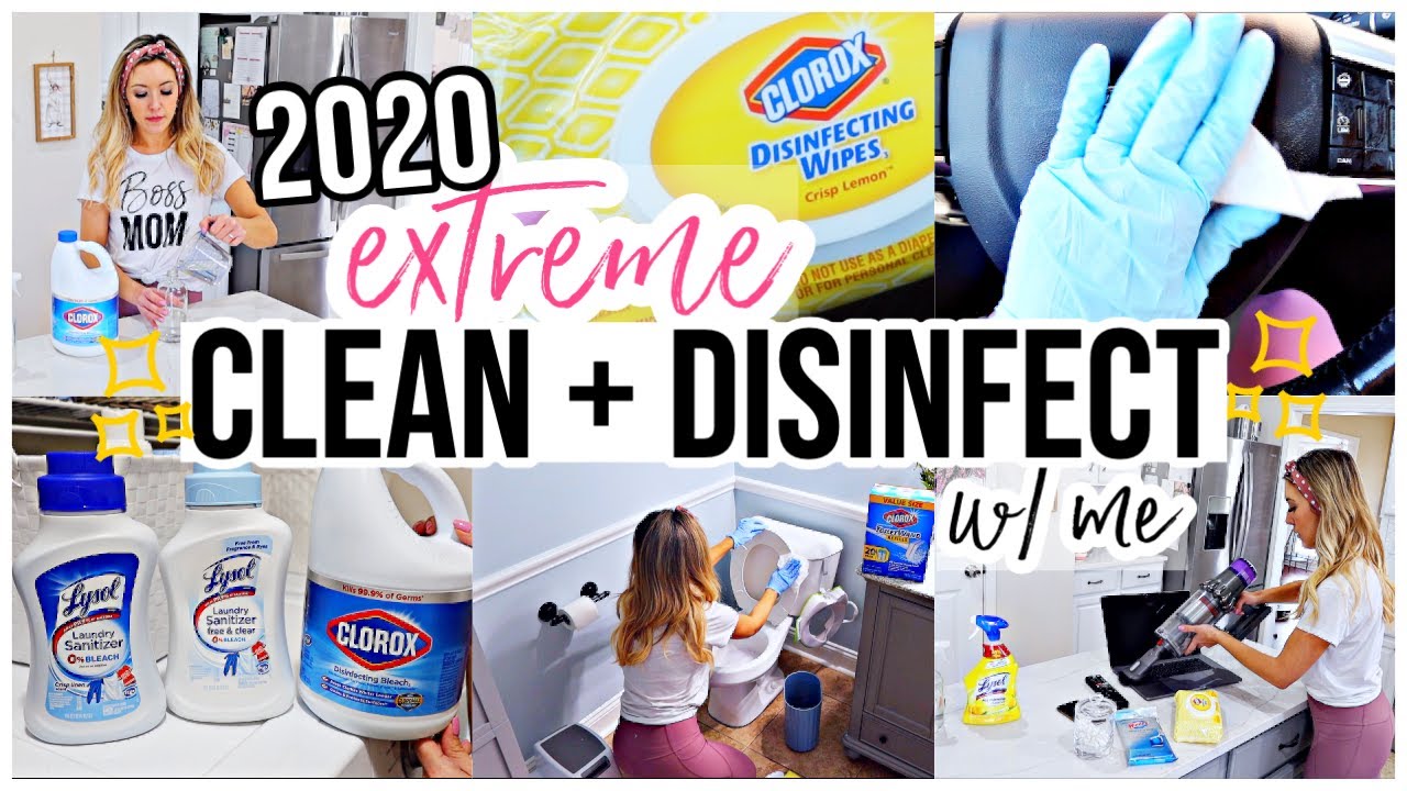 *NEW EXTREME CLEAN + DISINFECT WITH ME SPRING 2020 🧼 | HOW TO DISINFECT YOUR HOME ✨🧼🏡 @BriannaK