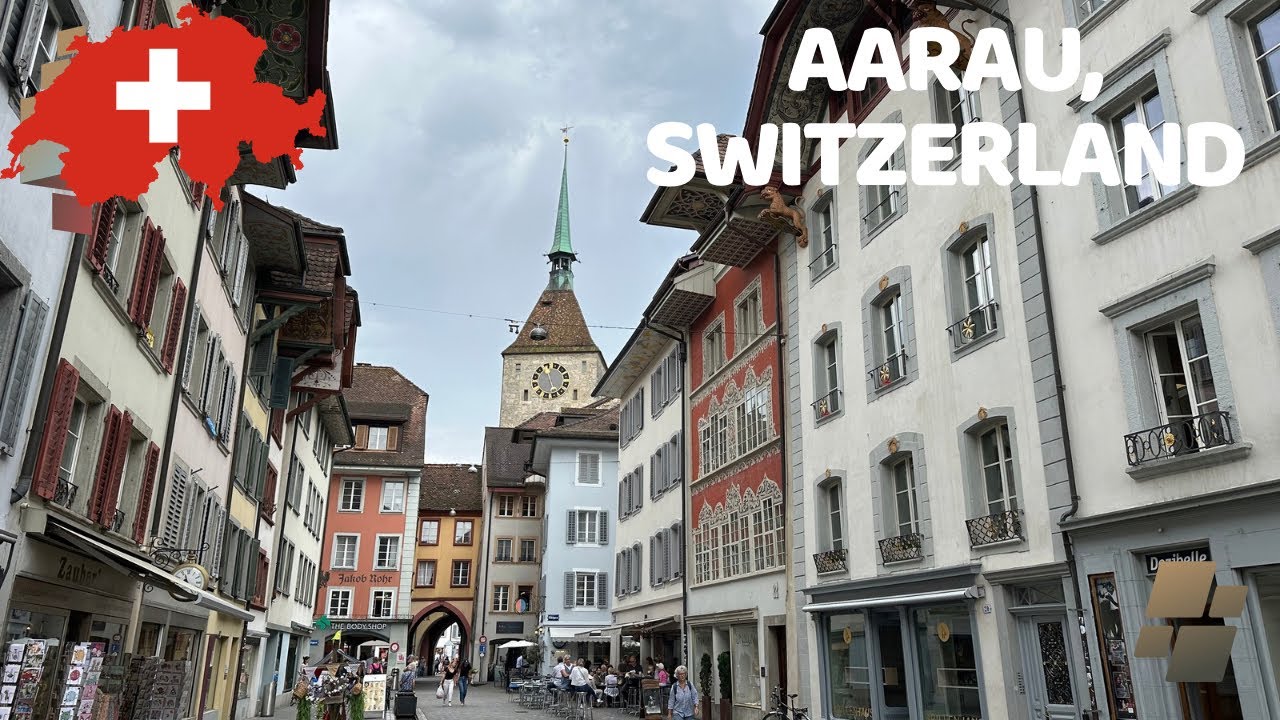 Aarau, Switzerland 🇨🇭Most Beautiful Swiss Towns - Walking Tour [4K HDR]