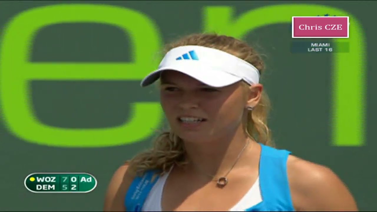 Caroline Wozniacki v. Elena Dementieva Miami 2009 highlights