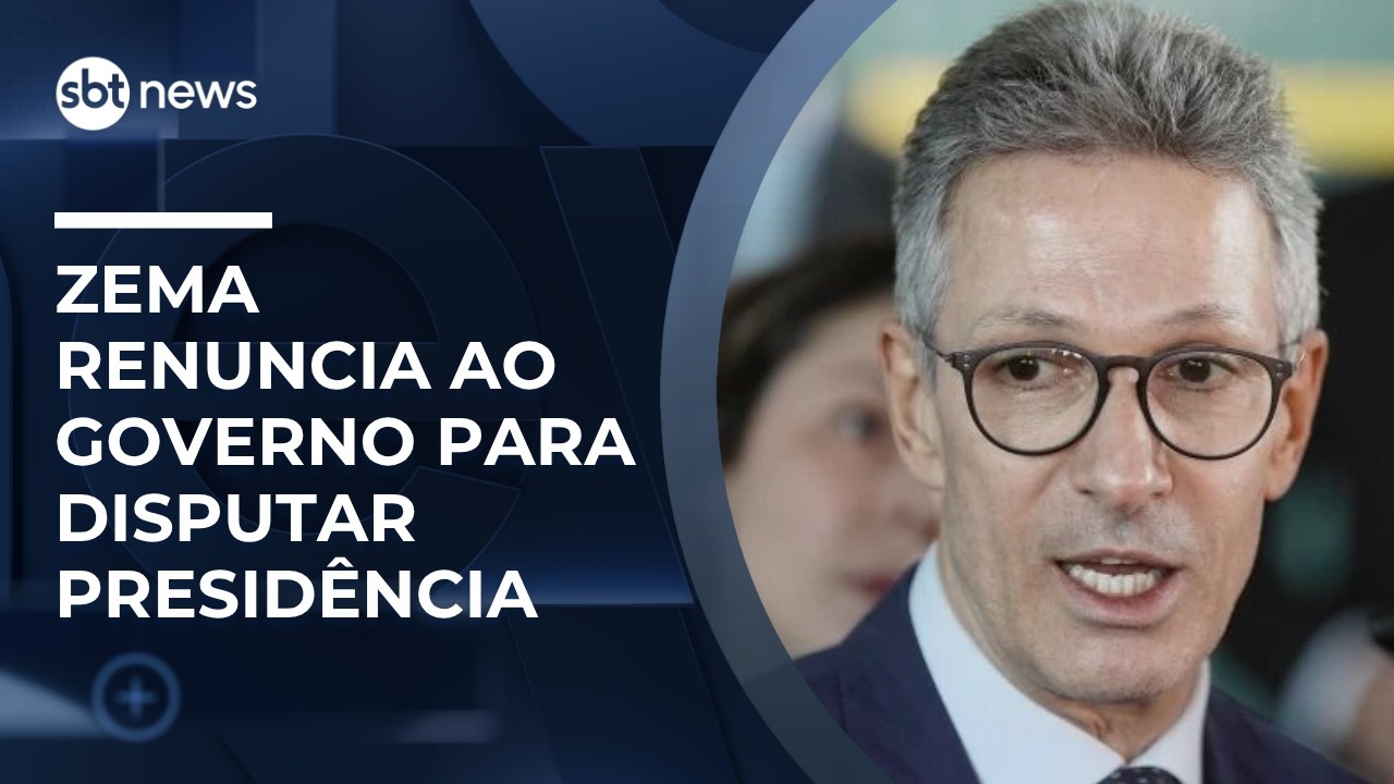 Zema renuncia ao governo de MG para disputar a Presid&ecirc;ncia | #SBTNews