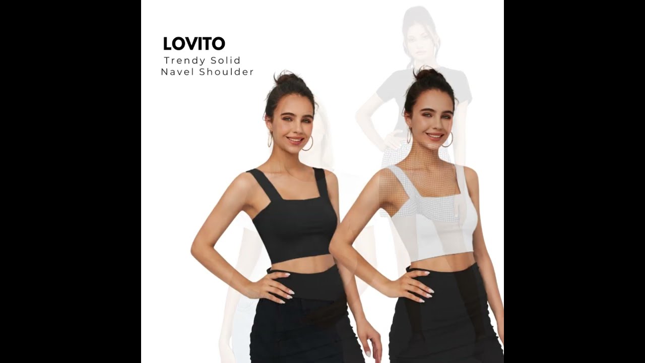 Lovito Plain Casual Tops #shorts