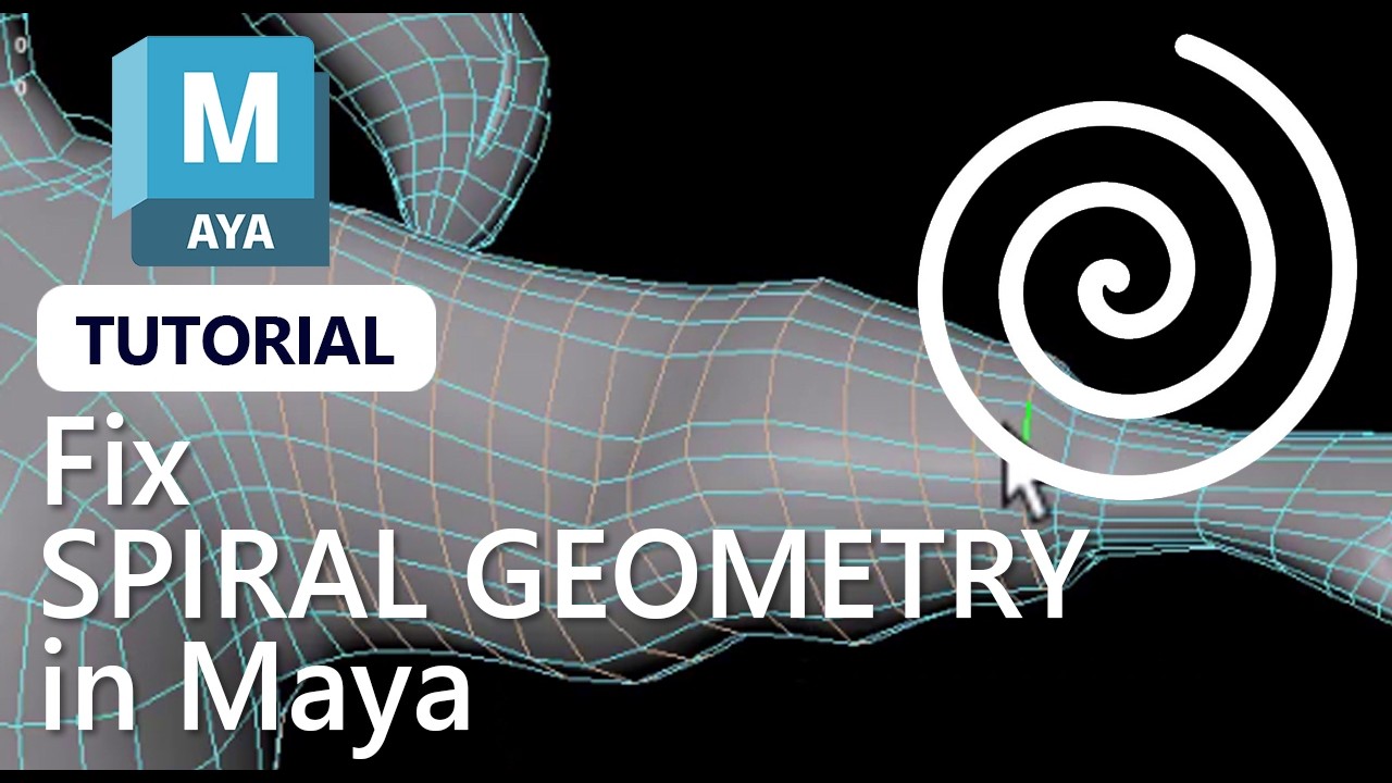 🌀Исправление надоедливой спиральной геометрии в Maya | Очистка сетки и уменьшение количества поли...