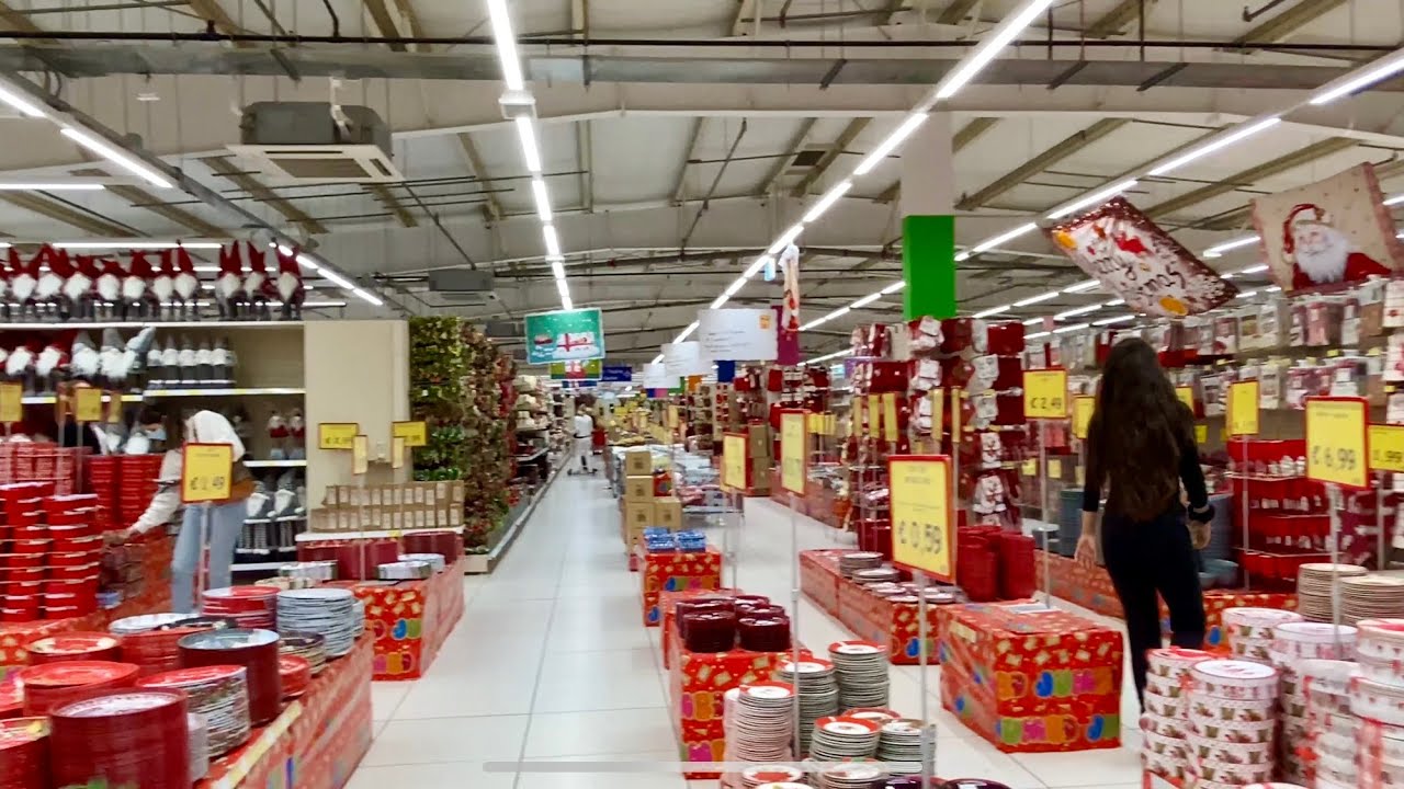 |4K| Jumbo huge store in Limassol. Walking inside. Christmas time