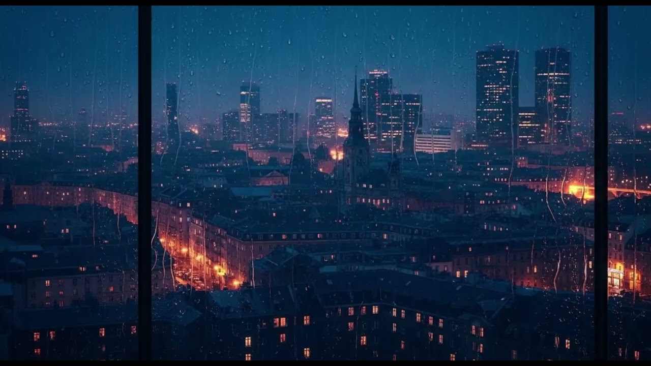 Heart Racing at Night? 🌧️ Heavy Rain Sounds to Calm Anxiety | 8 Hours No Music