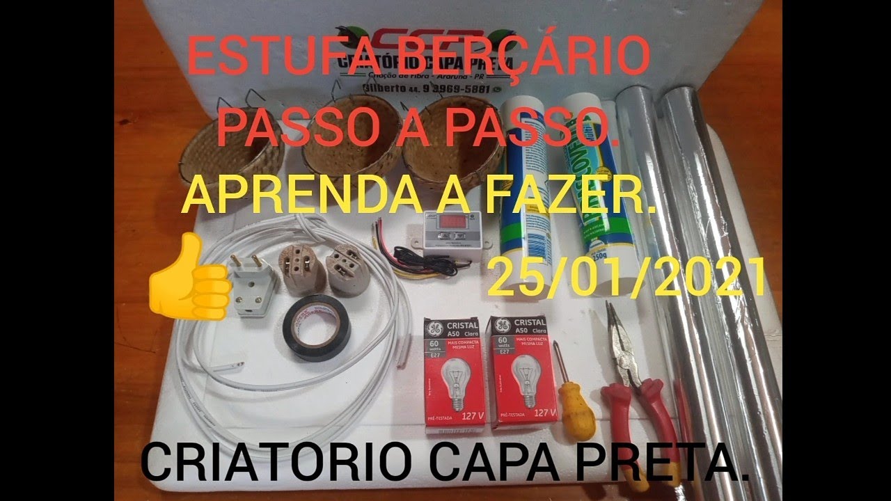 APRENDA A FAZER SUA ESTUFA BERÇÁRIO.