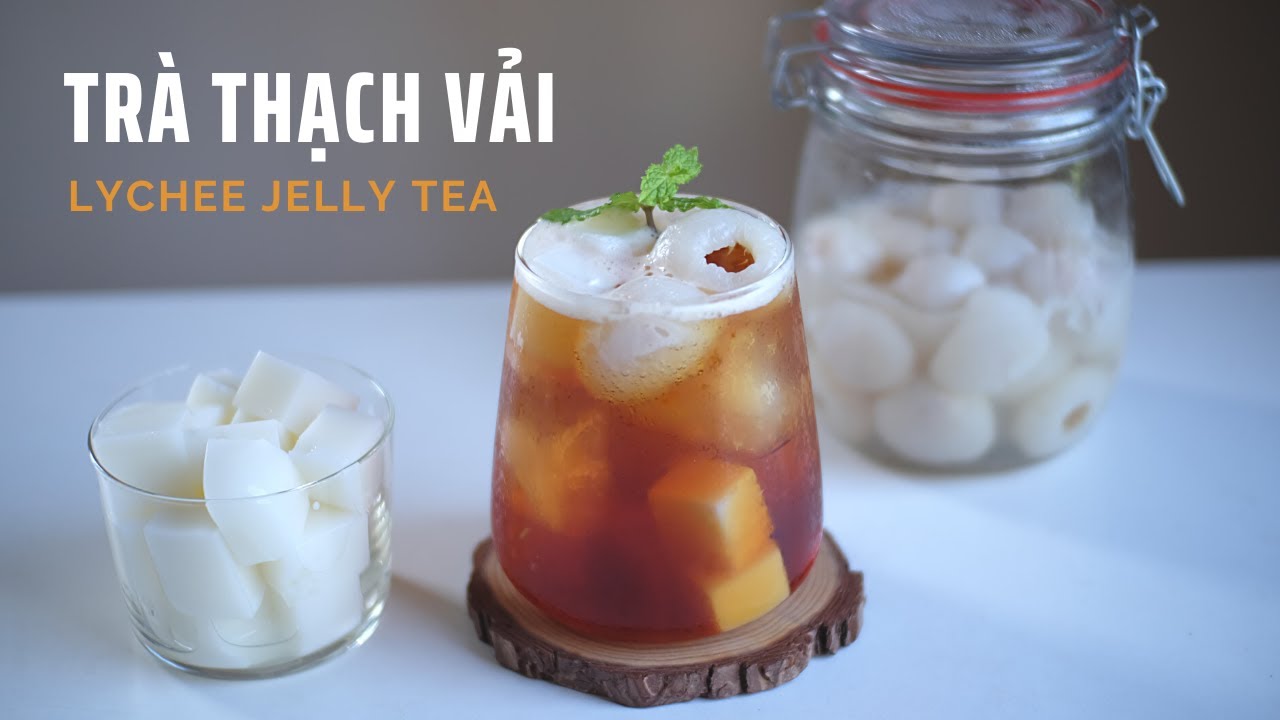 Cách làm TRÀ THẠCH VẢI homemade 100%, tự làm vải ngâm, thạch vải đơn giản | Lilo Kitchen