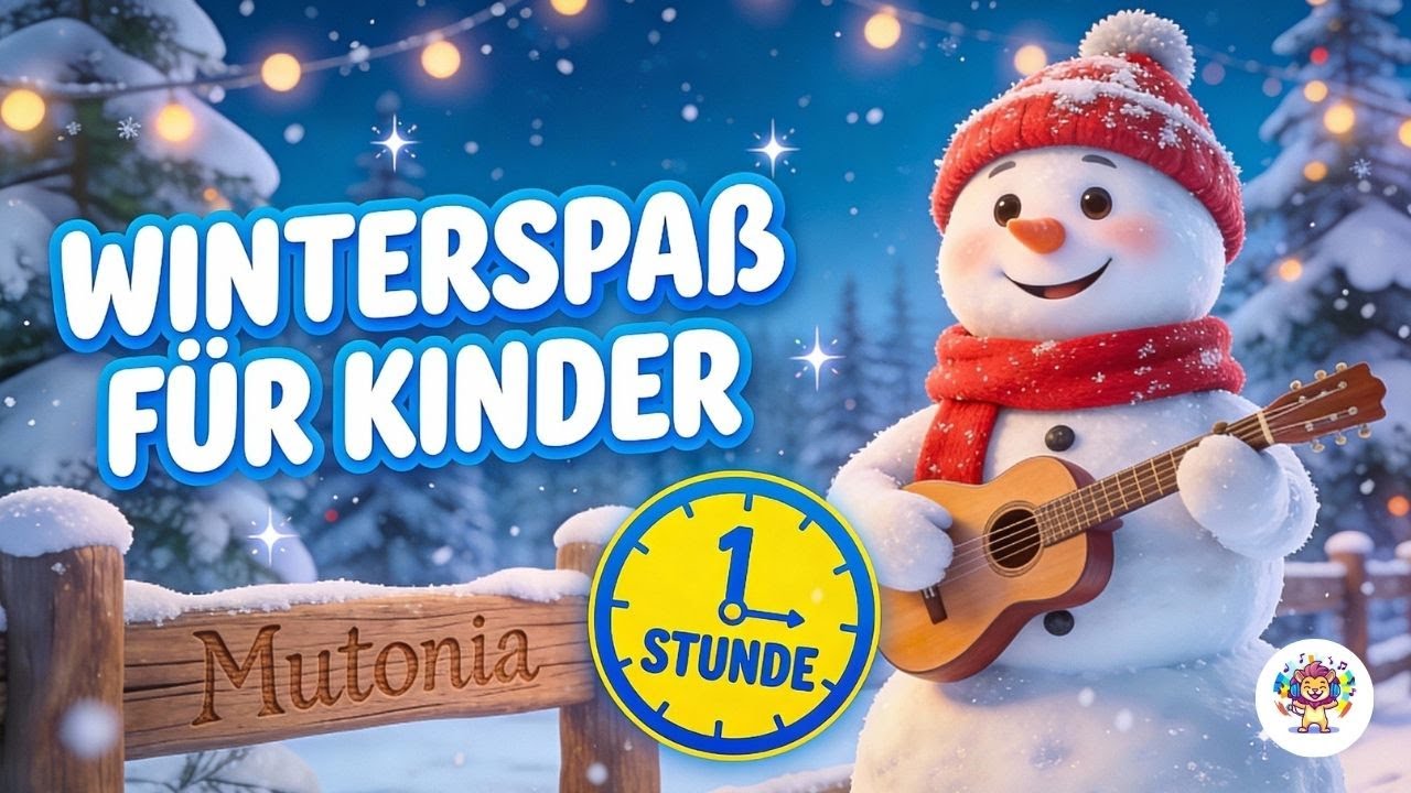 1 Stunde Winterlieder für Kinder ❄️ Winterspaß im Schnee zum Mitsingen