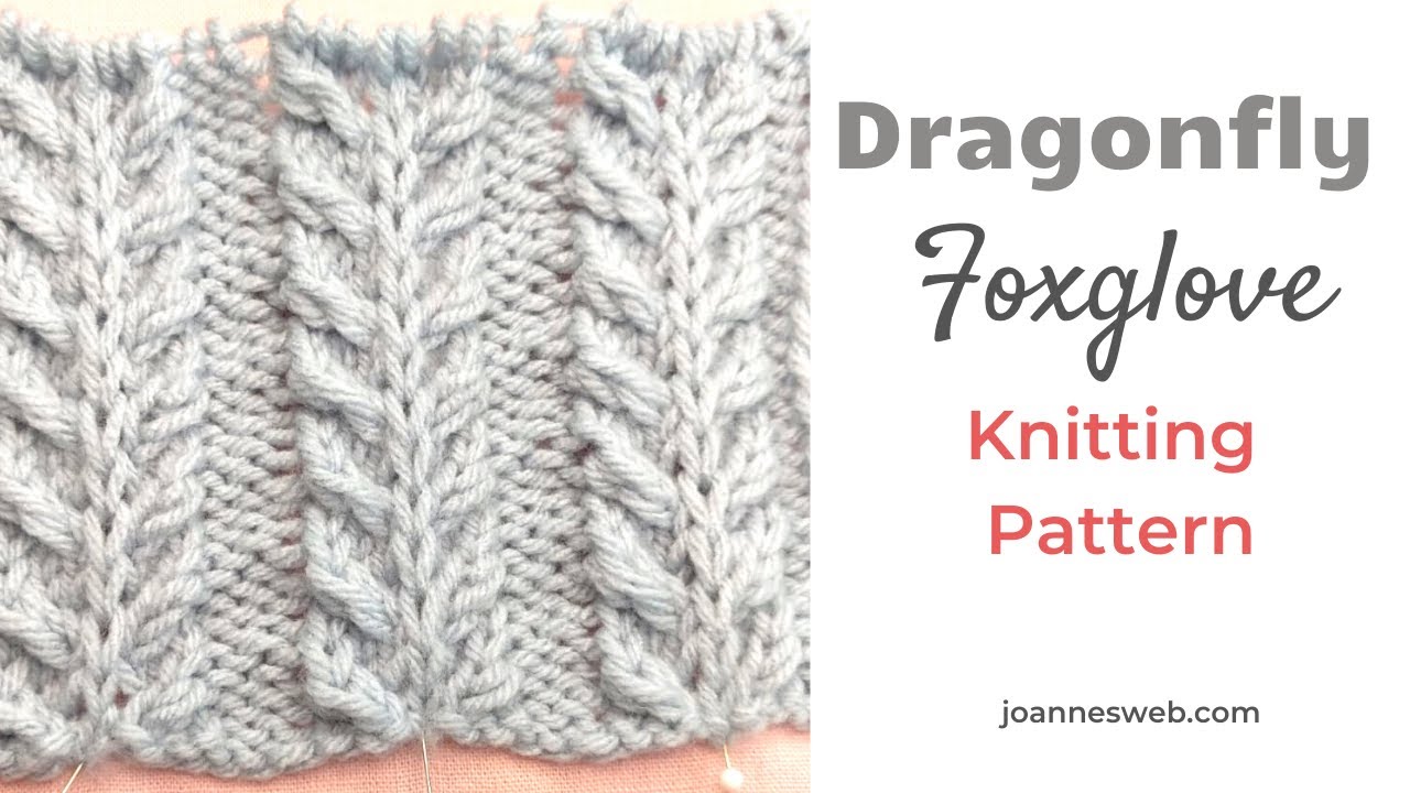 Foxglove Dragonfly Knitting Pattern