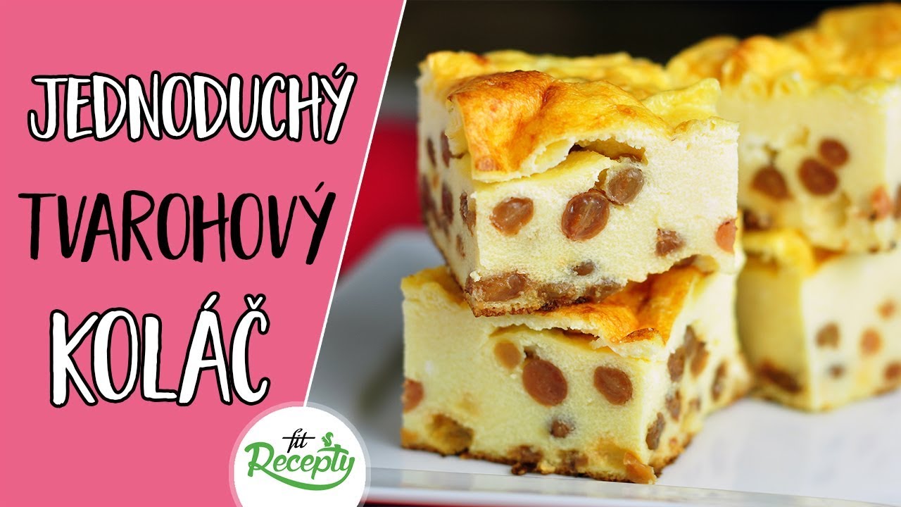Jednoduchý tvarohový koláč s krupicou - recept na fit dezert bez cukru