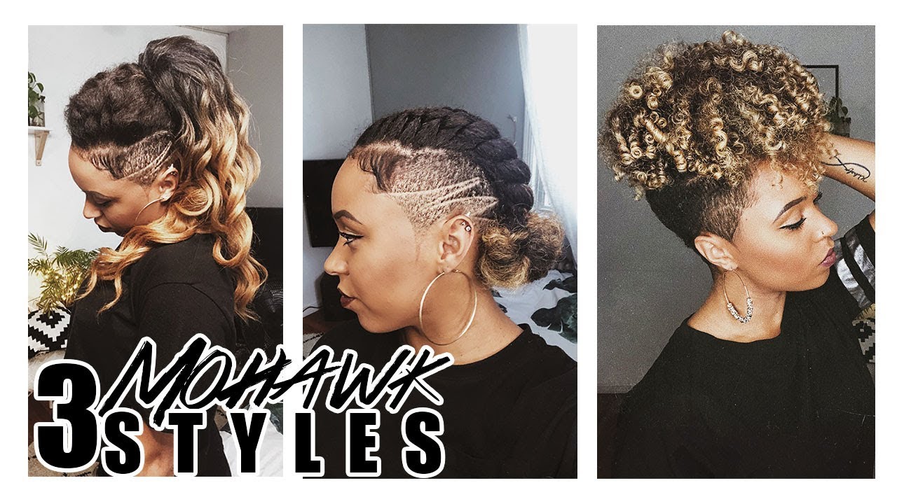 How to Style a Mohawk - 3 Styles for Curly/Kinky Tapered Cut Hair | MsAriella89