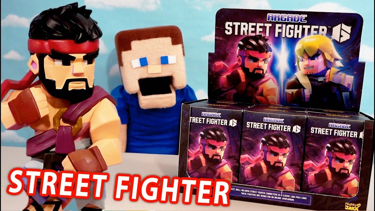Фигурки Mighty Jaxx из игры Street Fighter 6 от Blind Boz (из аркадного автомата)