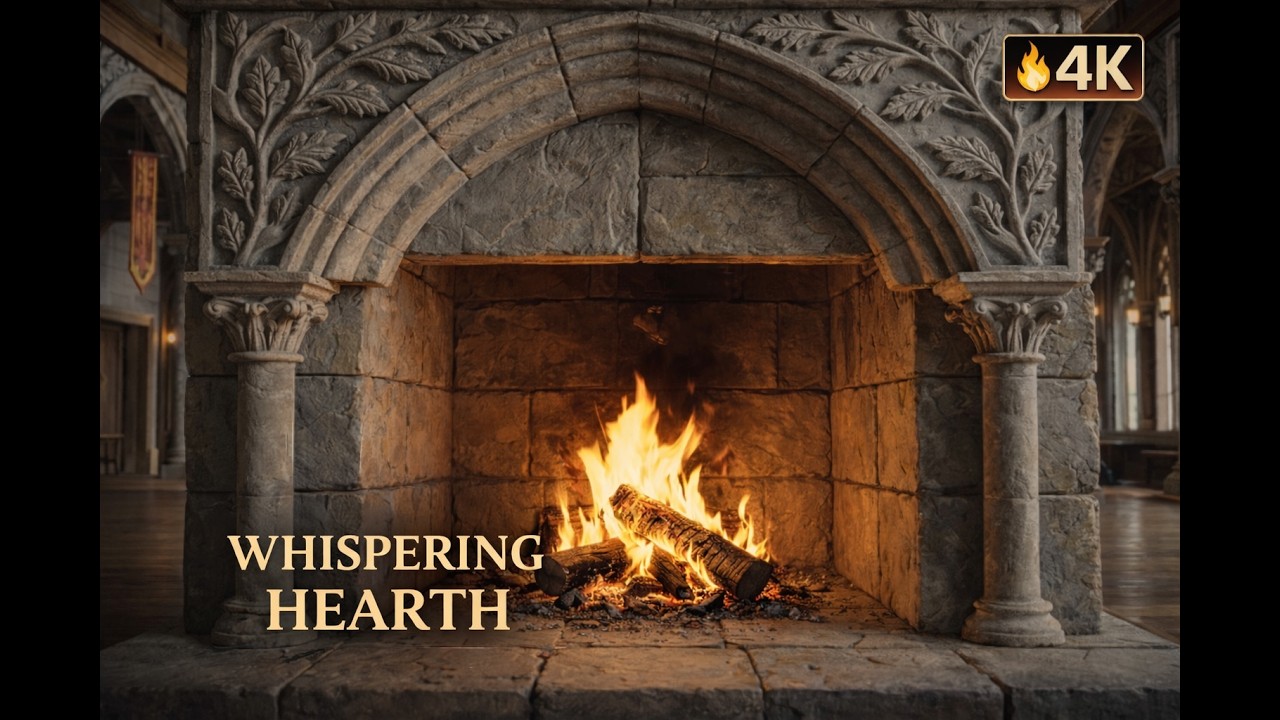 Elven Fireplace Ambience 🌿🔥 6 Hours for Sleep & Relaxation (4K)