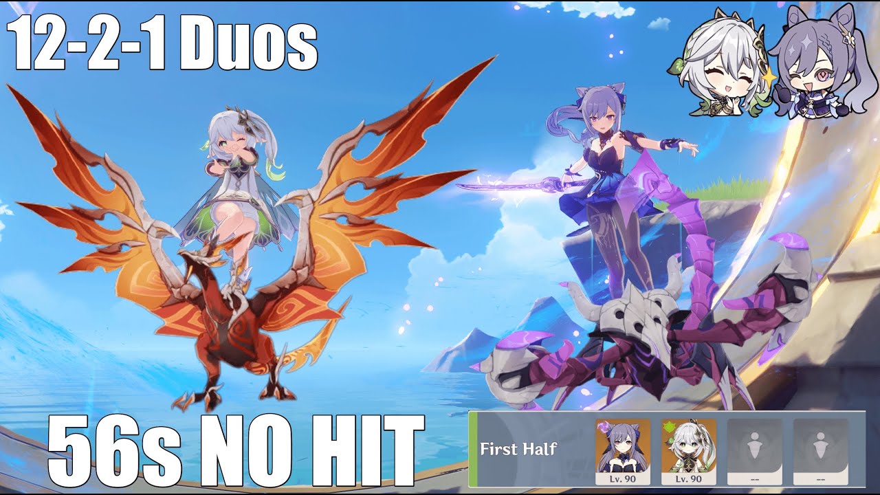 Keqing Nahida Duo vs Floor 12-2-1 in 56s | Consecrated Beasts | NO HIT | 3.4 Spiral Abyss