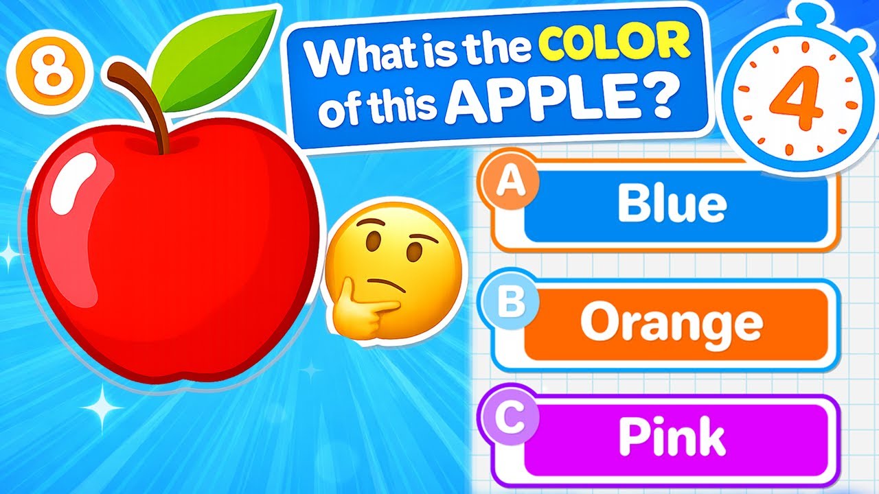 Color Quiz For Kids – 100 Fun Questions! 🎨🌈 | Quiz Time