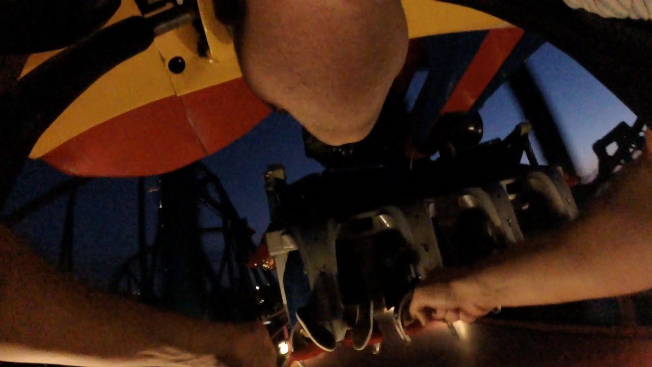 Nighttime ride on Superman at Six Flags Great America
