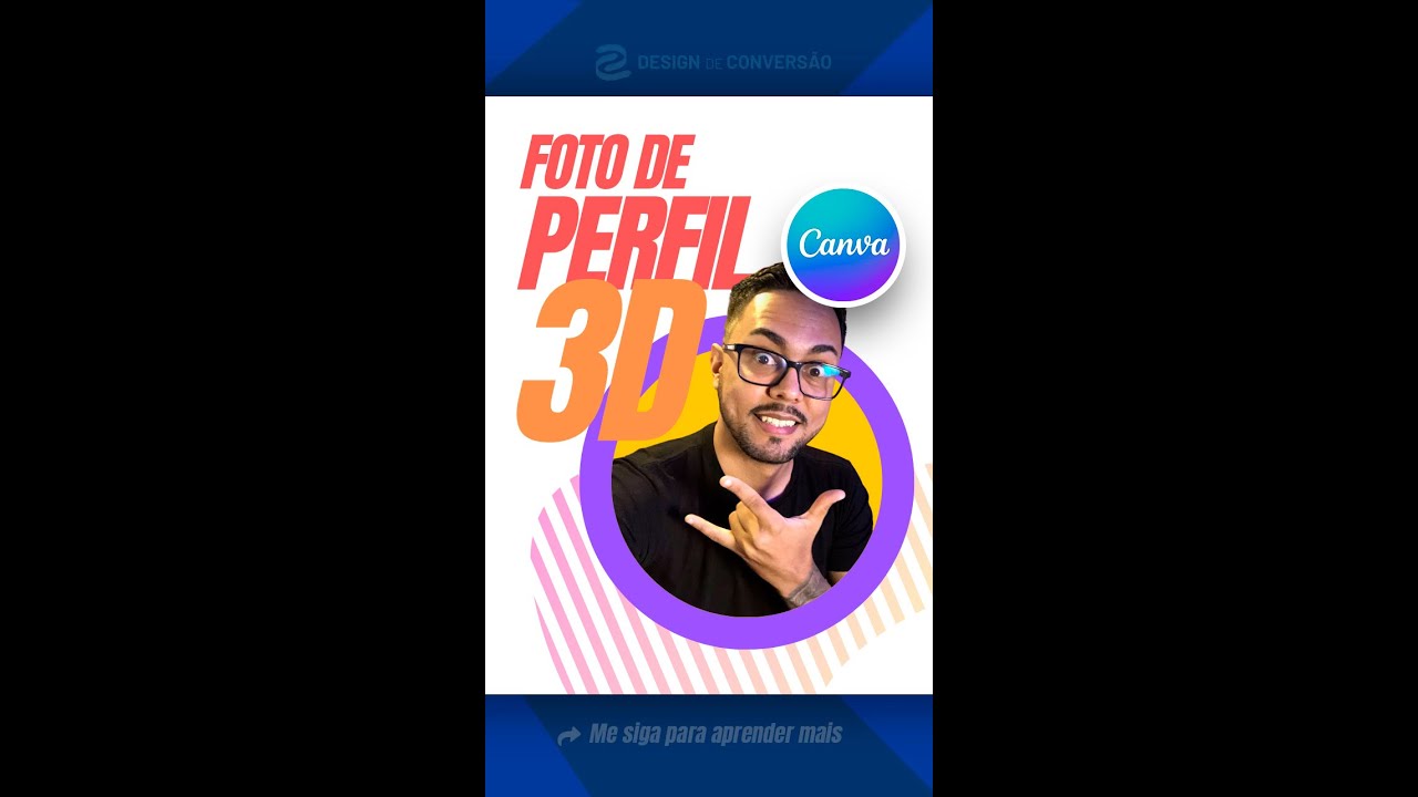 Como Fazer Efeito Foto Perfil 3D no Canva #shorts