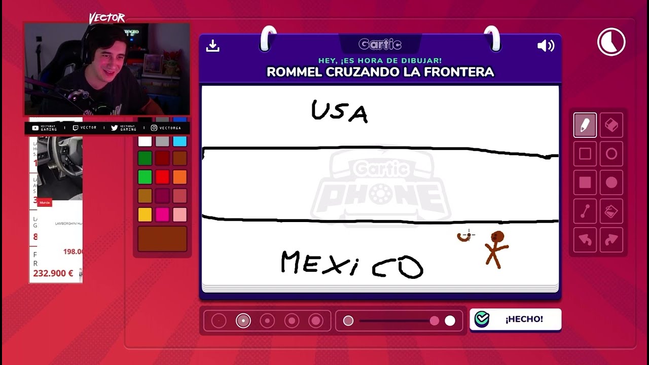 VECTOR juega GARTIC PHONE en KICK