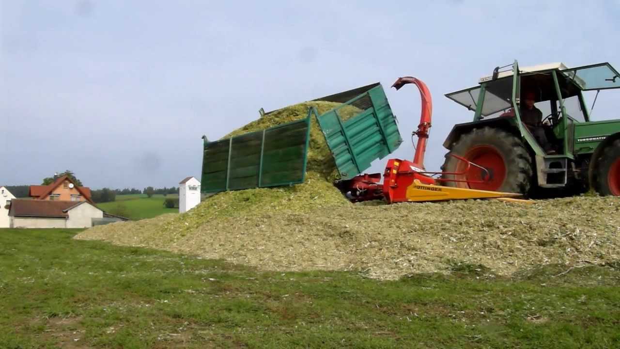 Mais häckseln mit Fendt Farmer 308 LS und Pöttinger