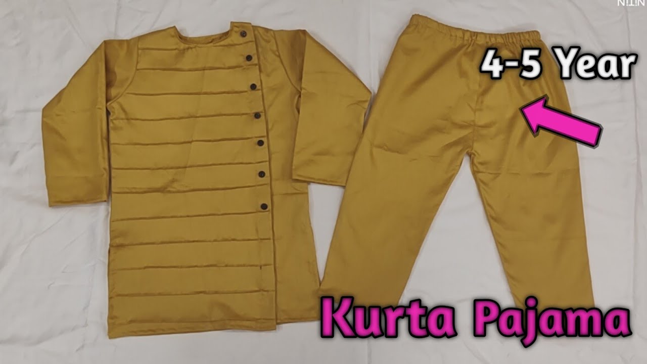 Baby Boy Kurta Cutting And Stitching | 4-5 year Baby Boy Side Patti Designer kurta Design|Silai Time