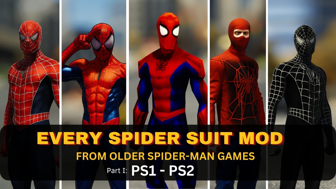 Every Spider Suit Mod from Older Spider-Man Games PS1/PS2