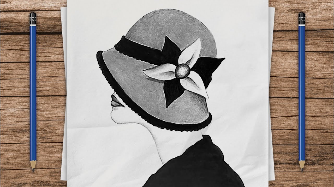 How To DRAW A Girl HIDDEN FACE with CAP Drawing Tutorial - Easy & Step-BY-Step