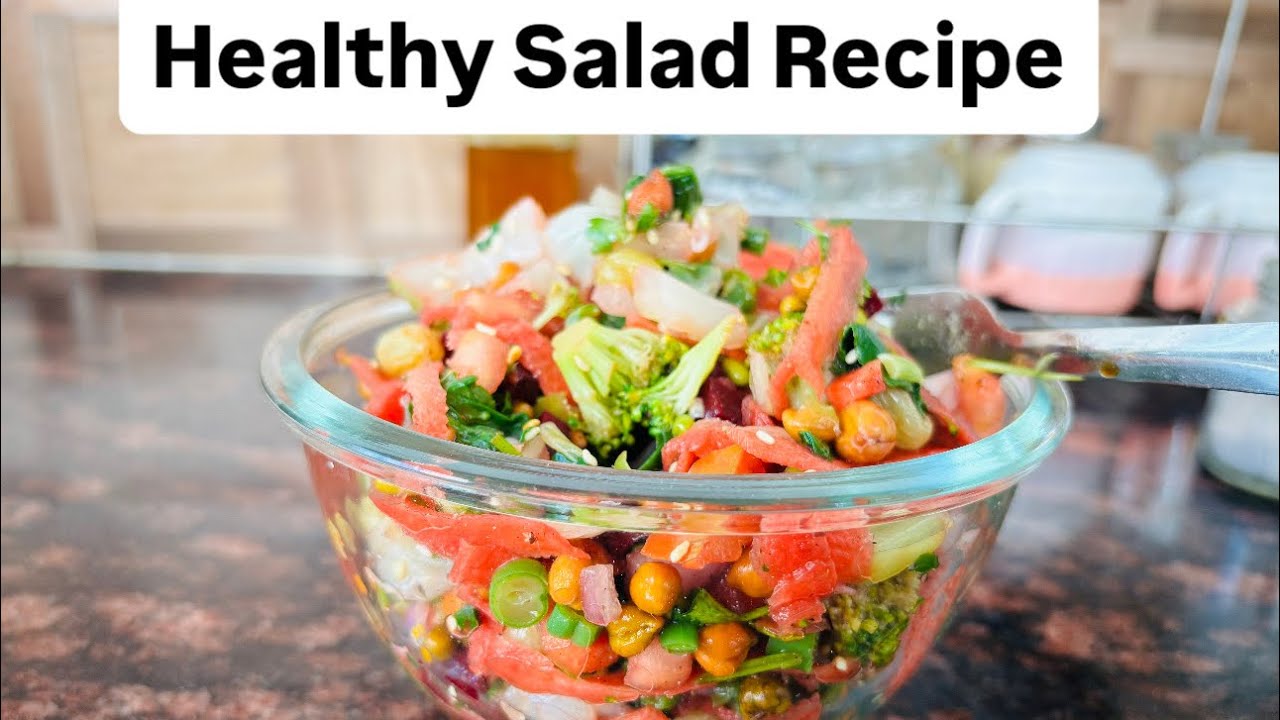 Easy Healthy Power Salad Recipe 🥗 | Broccoli Cabbage Spinach Salad for Weight Loss & Glow Skin | 