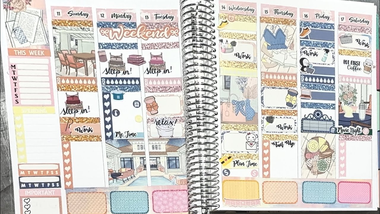 January 11-17 Plan with me | @Elizabethplans-alatte 