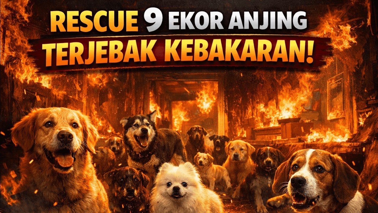 RESCUE 9 EKOR ANJING YANG TERJEBAK KEBAKARAN‼️