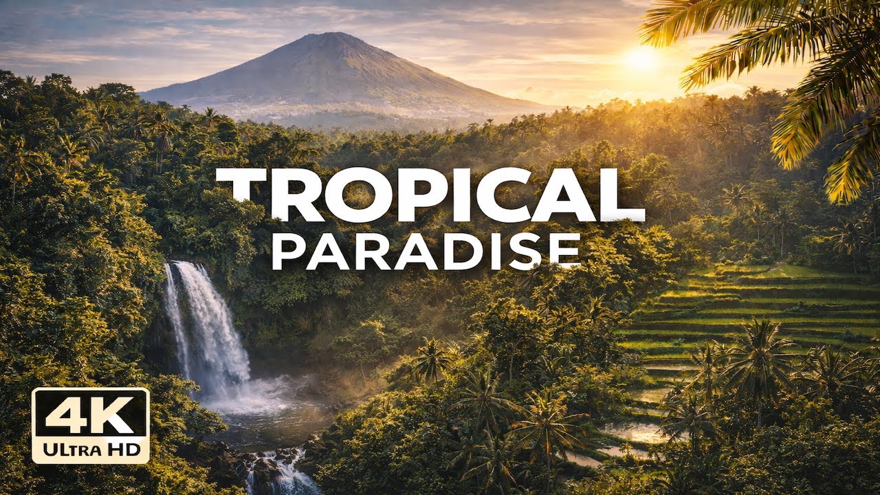1 Hour Relaxing Drone Nature — Sri Lanka, Bali & Lombok | Calm Tropical Scenery