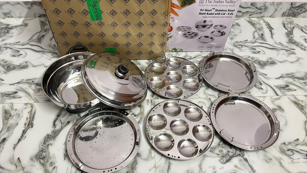 Indus valley idli cooker | Stainless steel idli cooker review in telugu | Sajiworld