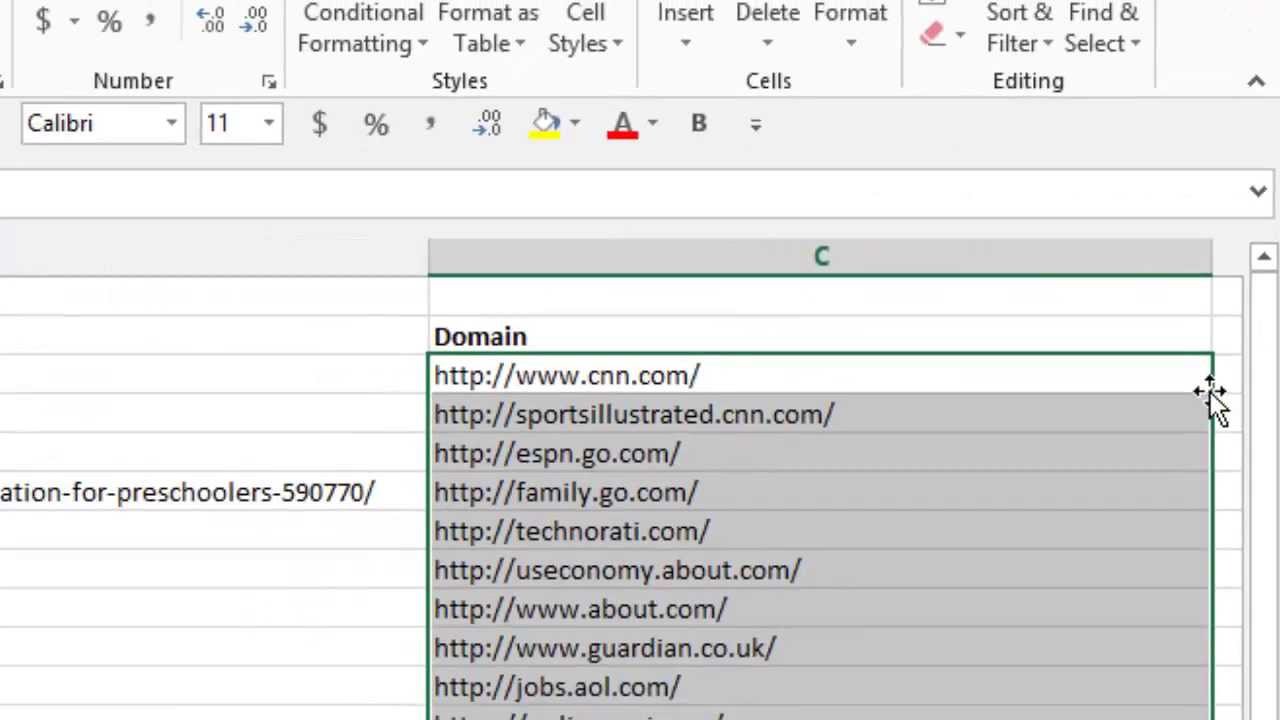 How To Extract Domains From URLs In Excel