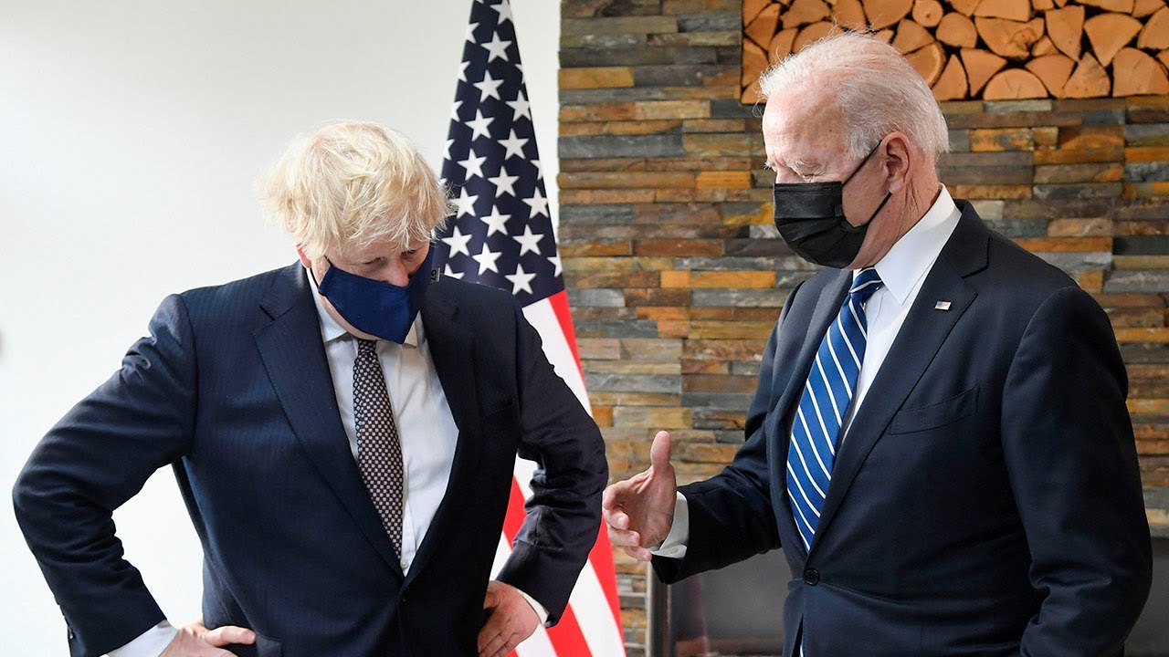 Boris Johnson and Joe Biden signal unity in first meeting ahead of G7 summit