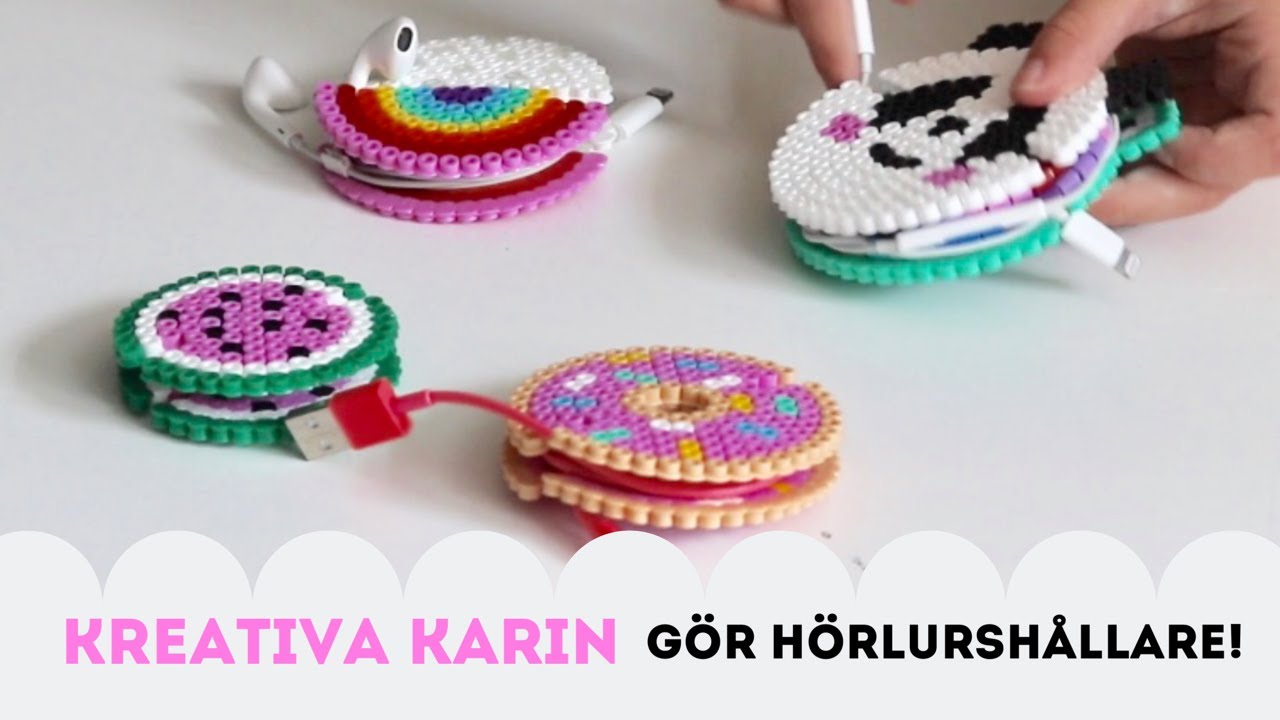 PYSSEL! Kreativa Karin (och Lena) g&ouml;r h&ouml;rlursh&aring;llare!