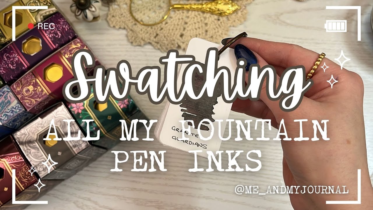 Swatching all my Ferris Wheel Press Inks | Relaxing ASMR no talking | Journal Inspiration