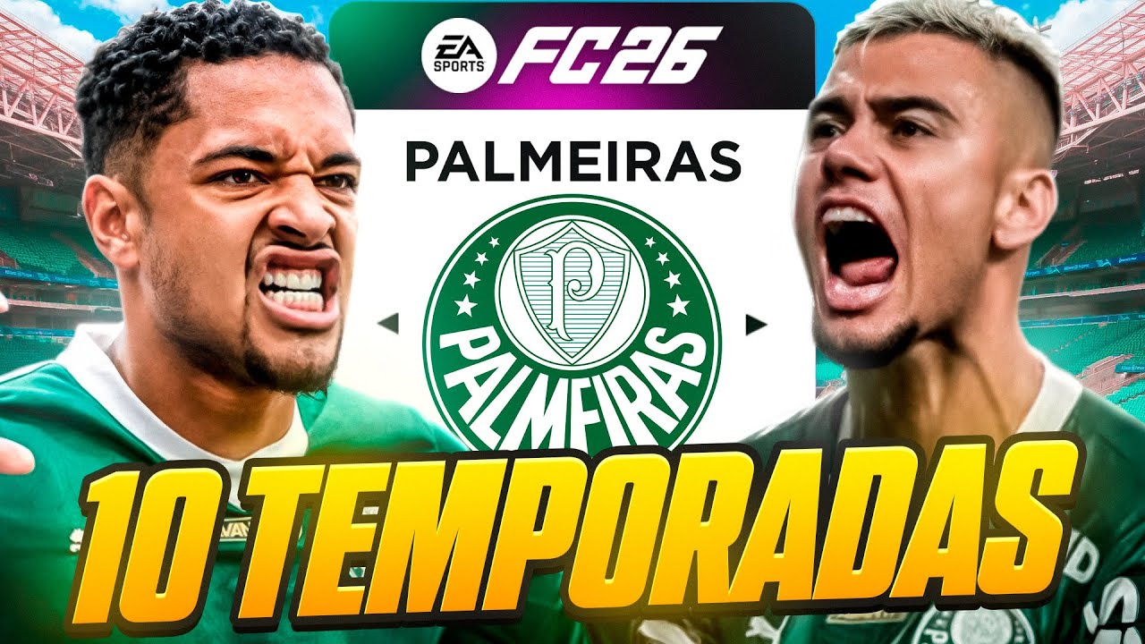 EU ASSUMI O PALMEIRAS POR 10 TEMPORADAS NO FC 26!