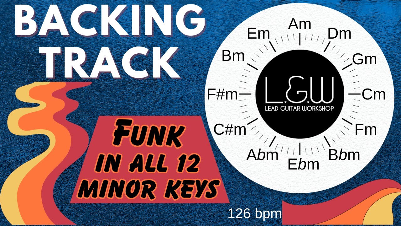 Backing Track  all 12 minor keys, Funk 126bpm