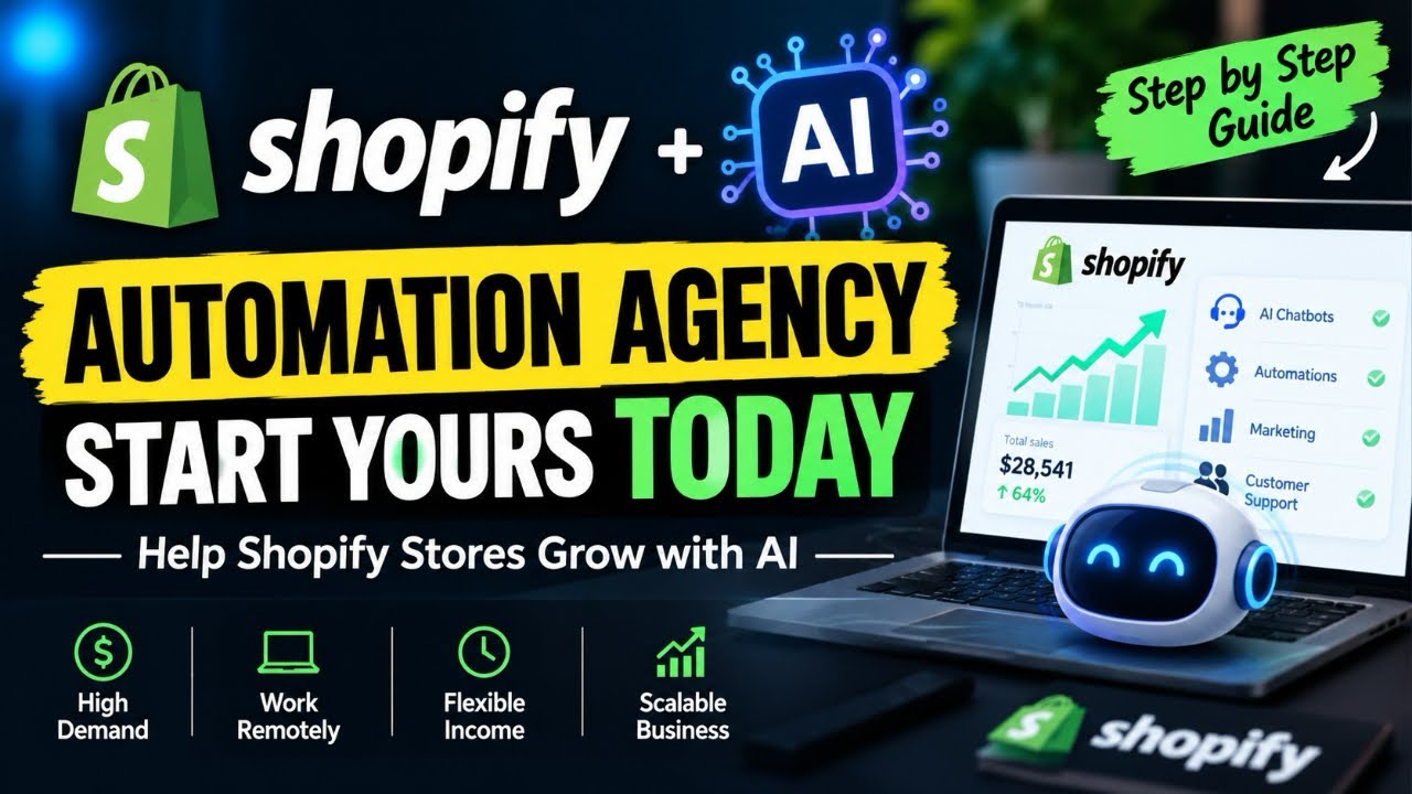 AI Automation Agency for Shopify | Find Clients & Make Money Online | Complete Guide