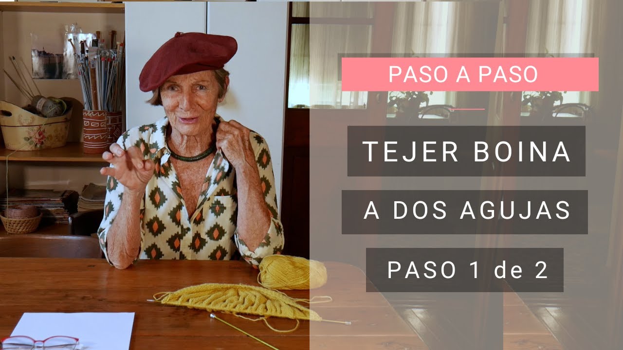 Cómo tejer una boina fácil con dos agujas | Paso 1 💡 Ideas Lucila para Tejer