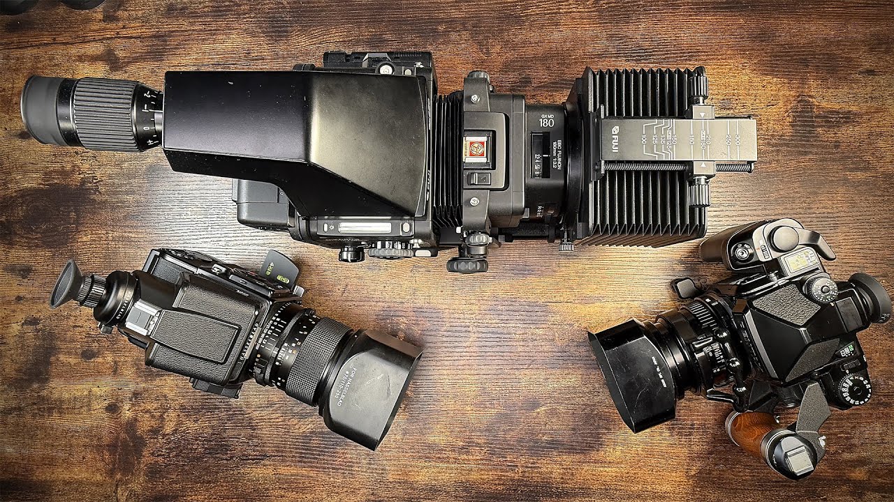 The FASTEST SLR Medium Format Lenses. 6x6 Hasselblad 203FE, 6x7 Pentax 67II, 6x8 Fuji GX680III