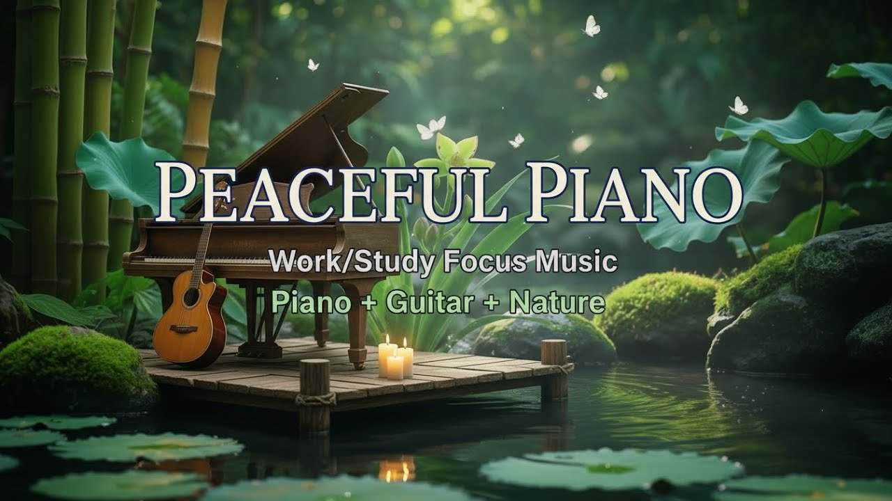 Work & Study Focus Music 🎹 | Calming Piano & Guitar with Nature Sounds